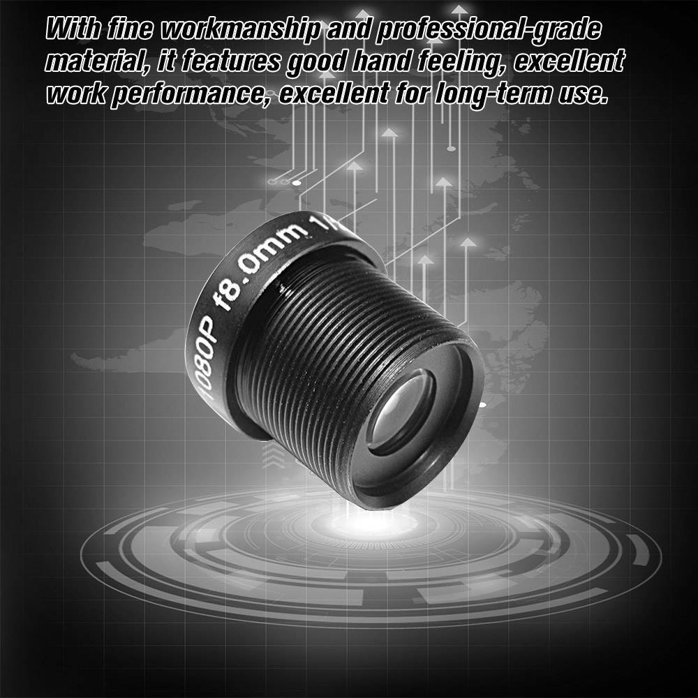 HD 2.0Megapixel 2MP 8mm M12 CCTV Board Lens IP Camera Lens F2.0 Fixed Iris M12*P0.5 1/2.7" Image Format 25&deg;