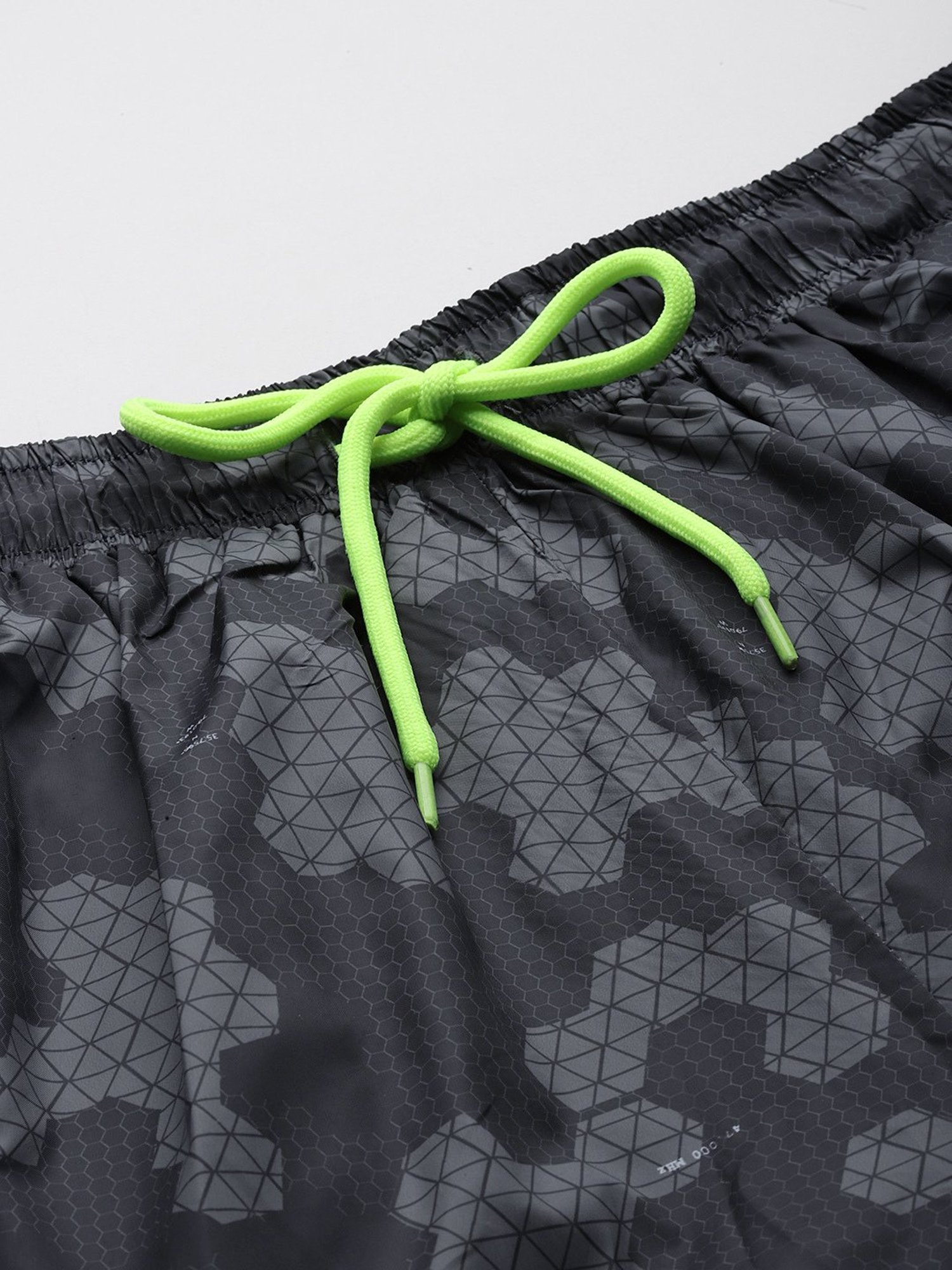 Club York Dark Grey Regular Fit Printed Sports Shorts