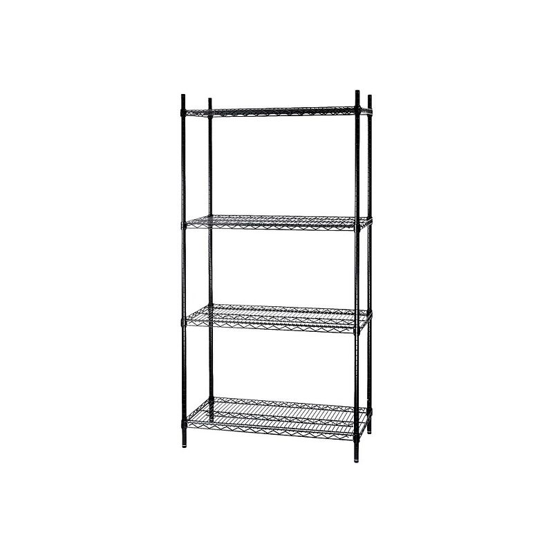 Staples 4-Shelf Wire Shelving Storage Unit (72" x 48" x 18") 810837