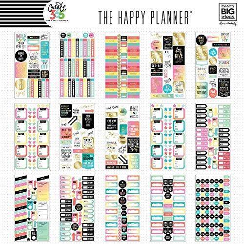 me & my BIG ideas Happy Planner Value Pack Stickers Fitness - Work It Out - 1475 Stickers