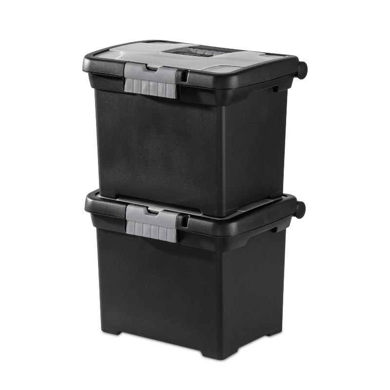 Sterilite Medium Letter File Box Black