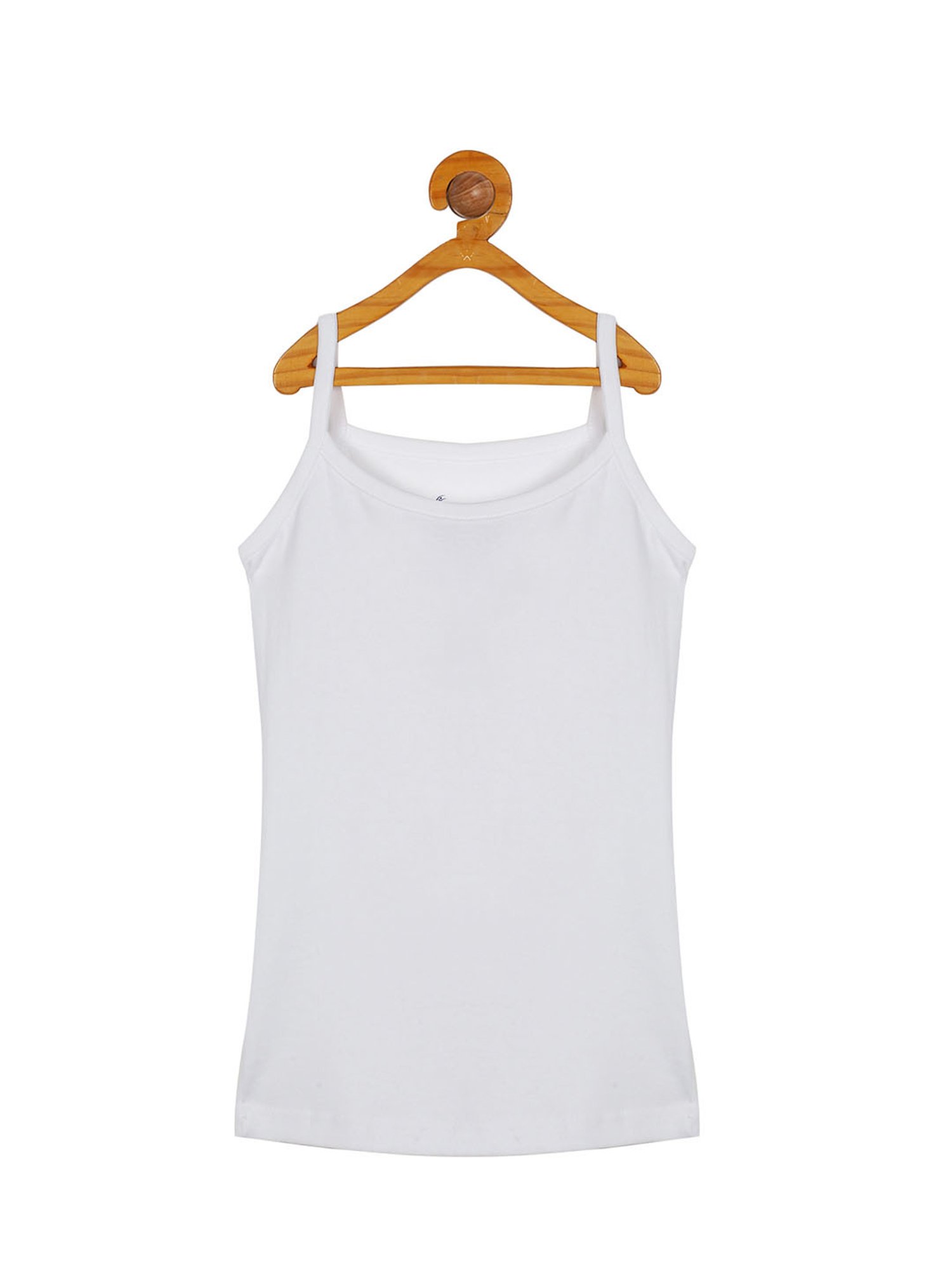 Kiddopanti Kids White Solid Tank Top (Pack Of 3)