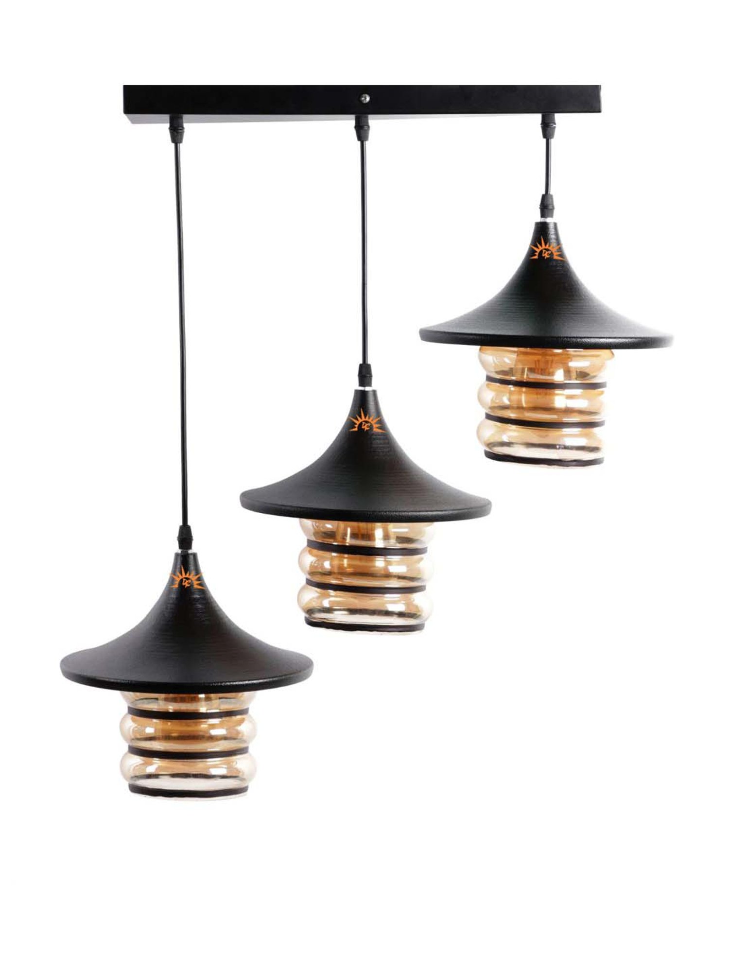 DecorativeRay Black Hanging Light - Set of 1