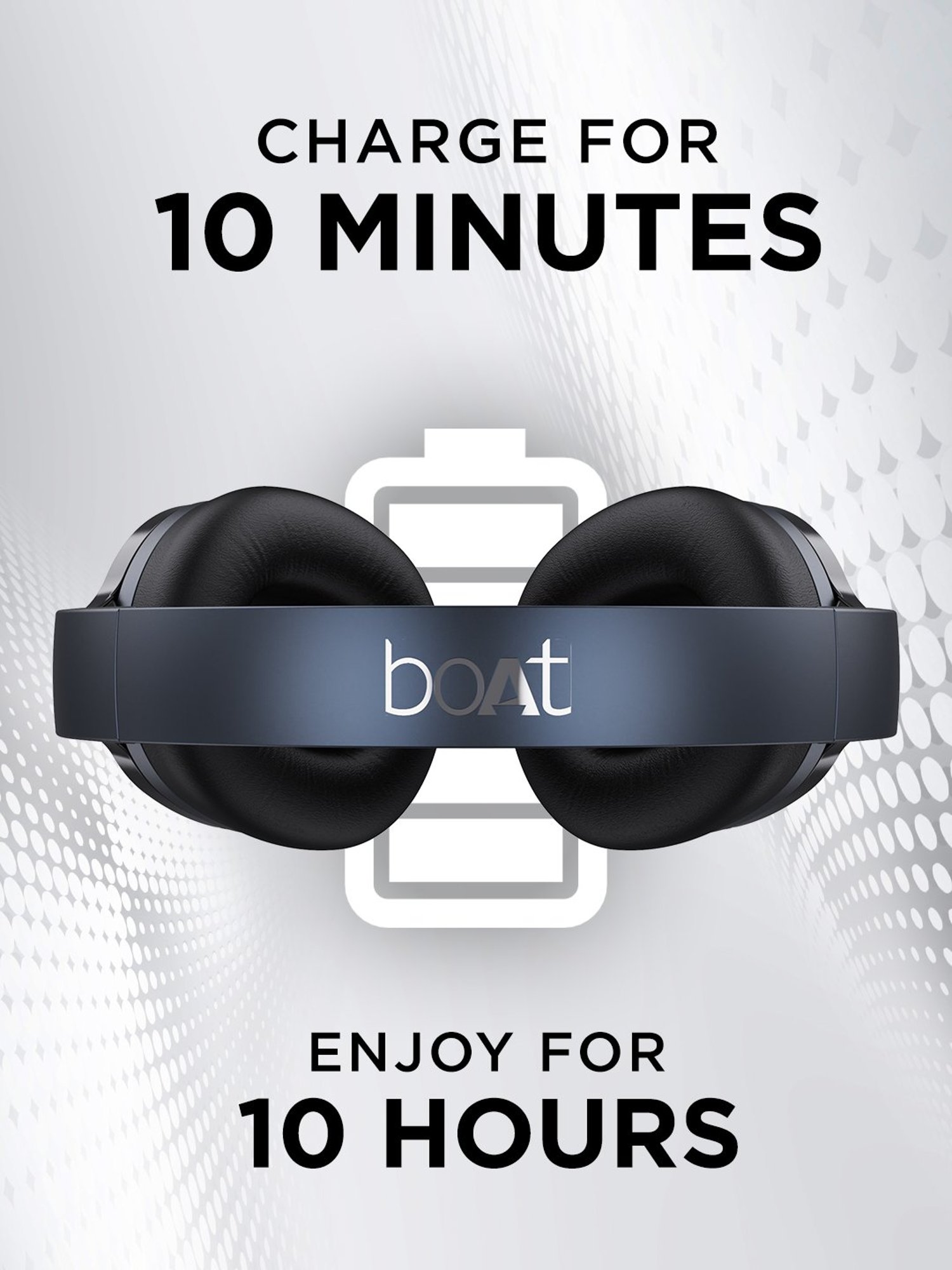 Boat Nirvanaa 751ANC T Headset with Hybrid Active Noise Cancellation & 65H Playback (Bold Blue)