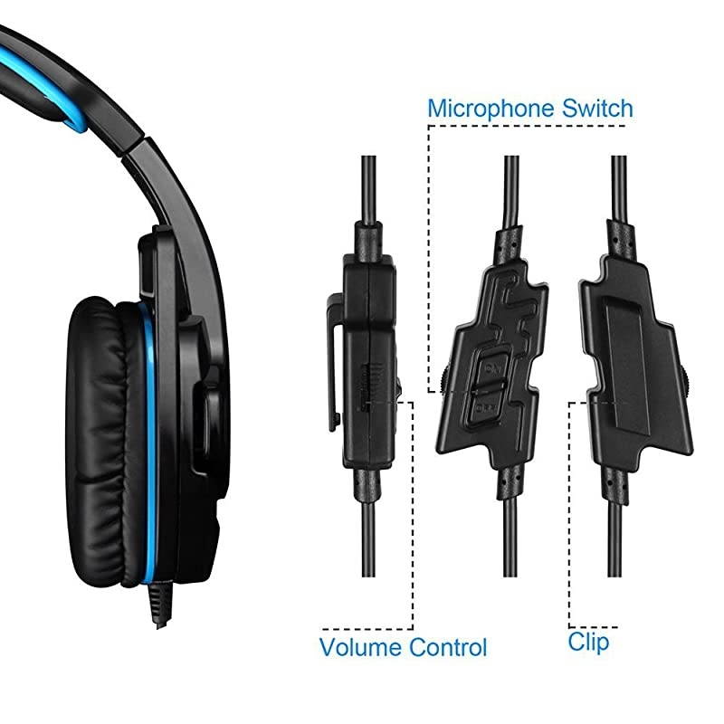 Stereo Gaming Headphone  SA708GT PS4 Gaming Headphone with Microphone Blue