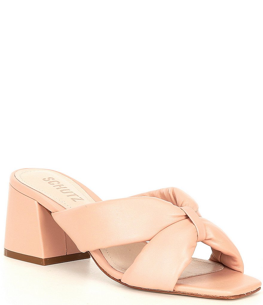 Schutz Butterfly Leather Dress Mules