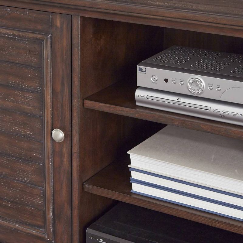 60" Southport Entertainment Center Dark Aged Oak - Home Styles