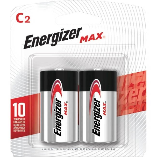 ENERGIZER Max Plus POWERSEAL 8350mAh 1.5V Size C Alkaline Battery, 2-pack