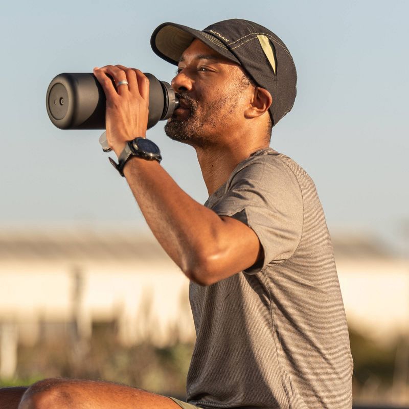 Nathan 32oz Tritan Big Shot Water Bottle - Black