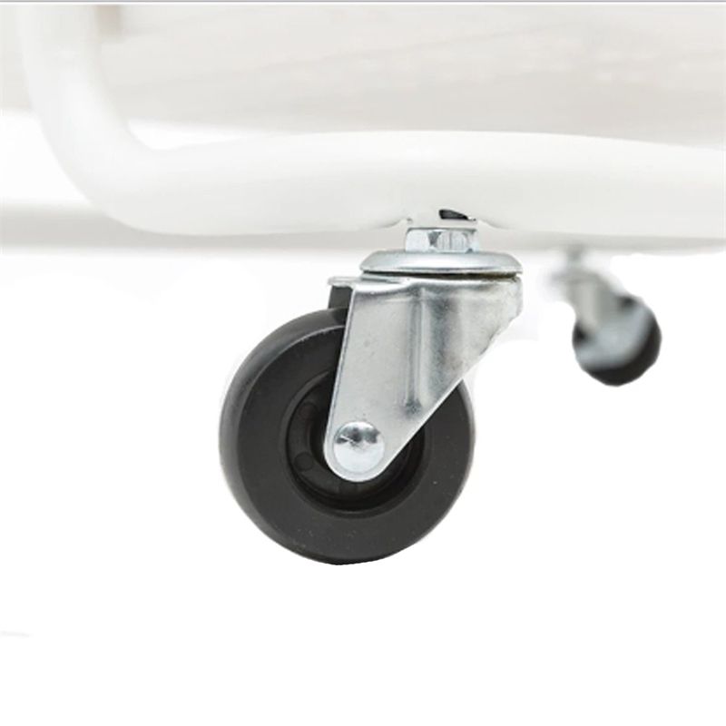 Pemberly Row 3 Tier Rolling Utility Cart with Storage in White