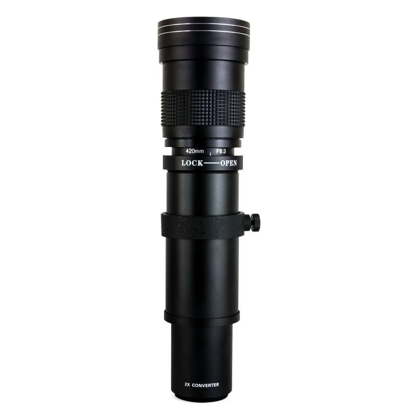 Opteka 420-1600mm f/8.3 HD Telephoto Zoom Lens for Nikon D5, D4S, DF, D4, D3, D810, D800, D750, D610, D600, D500, D7500, D7200, D7100, D5600, D5500, D5300, D3400, D3300 and D3200 Digital SLR Cameras