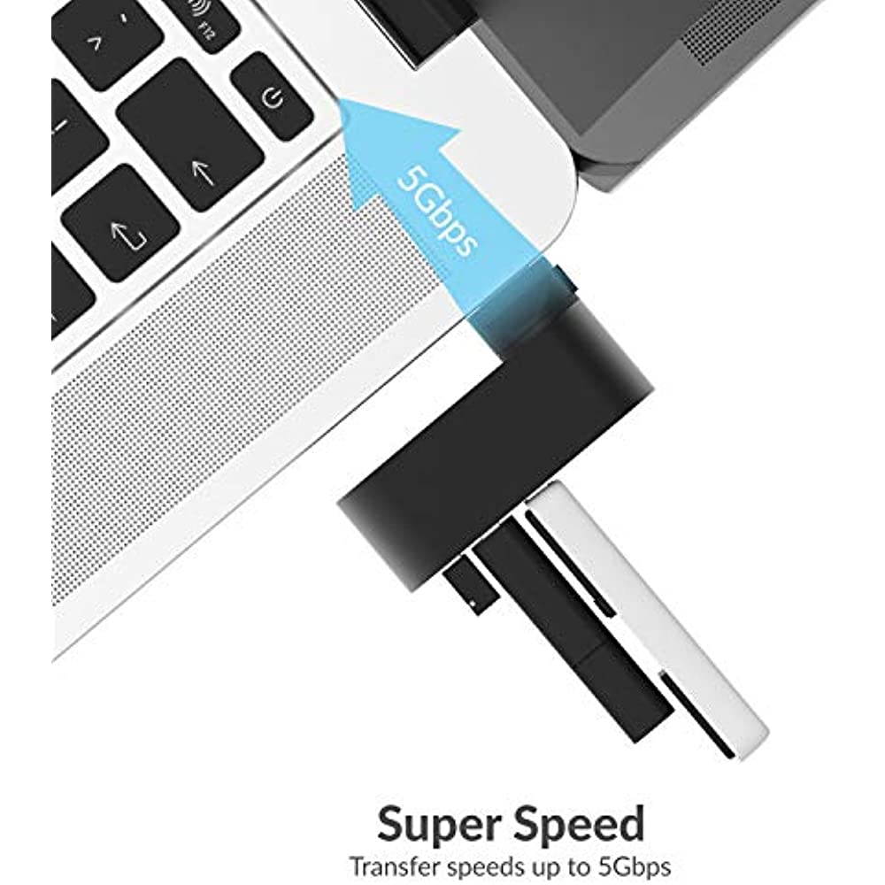 Sabrent Premium 4 Port Aluminum Mini USB 2.0 Hub [90&deg;/180&deg; Degree Rotatable] (HB-UMMC)