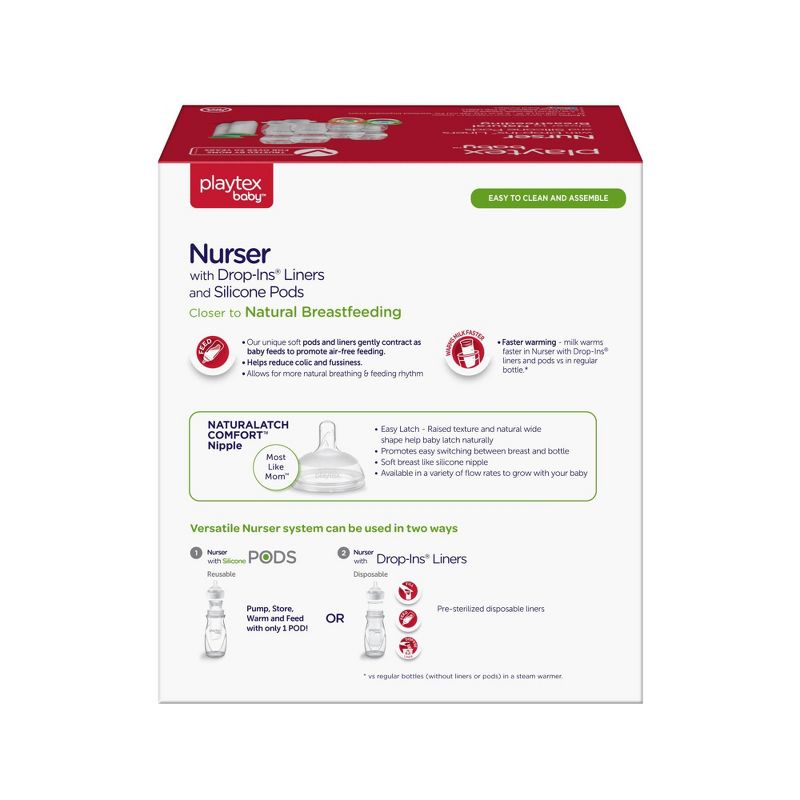 Playtex Nurser Liner/Silicone PODS Baby Bottle Gift Set