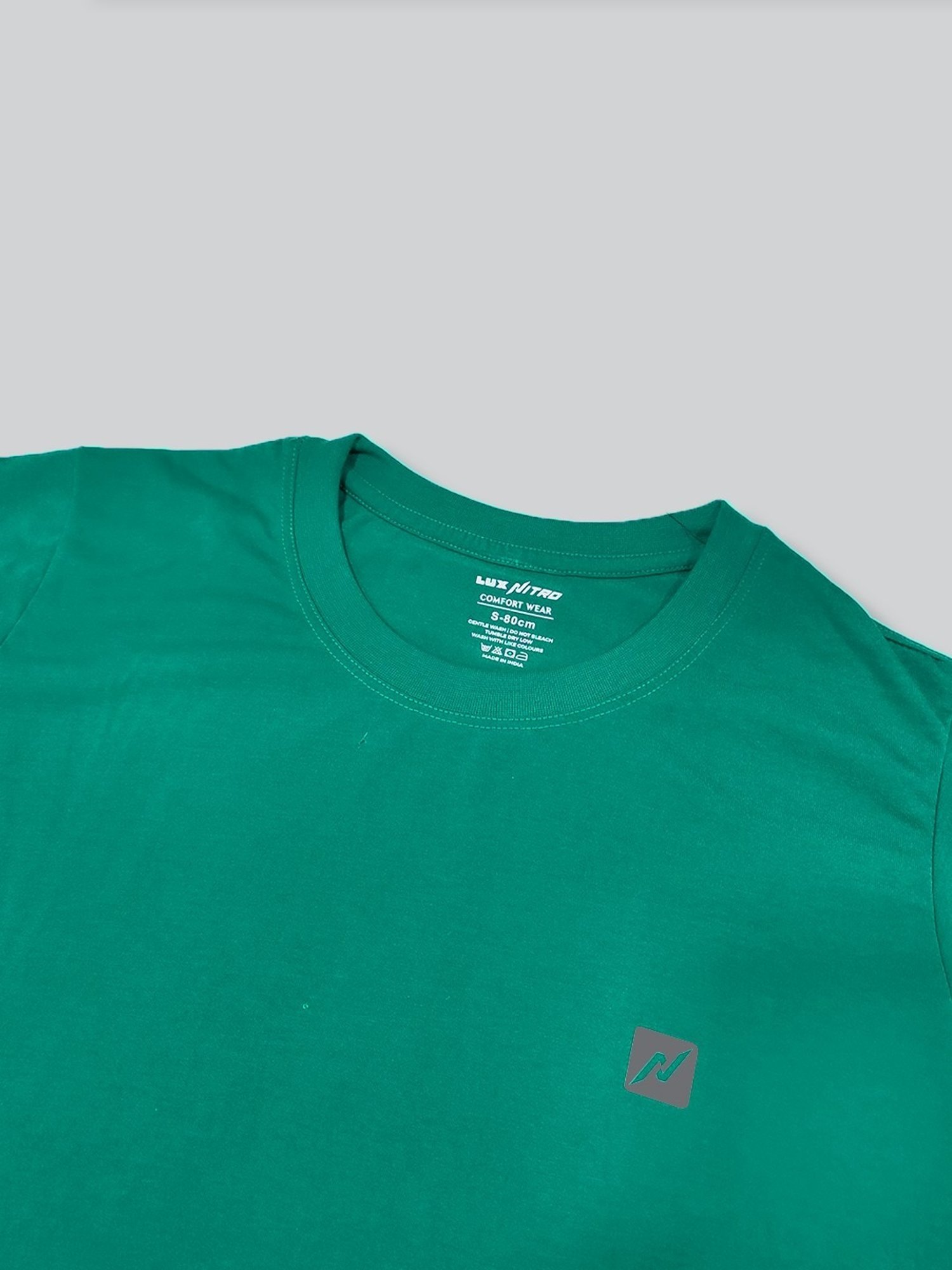 Lux Nitro Sea Green Regular Fit T-Shirt Pack of - 2