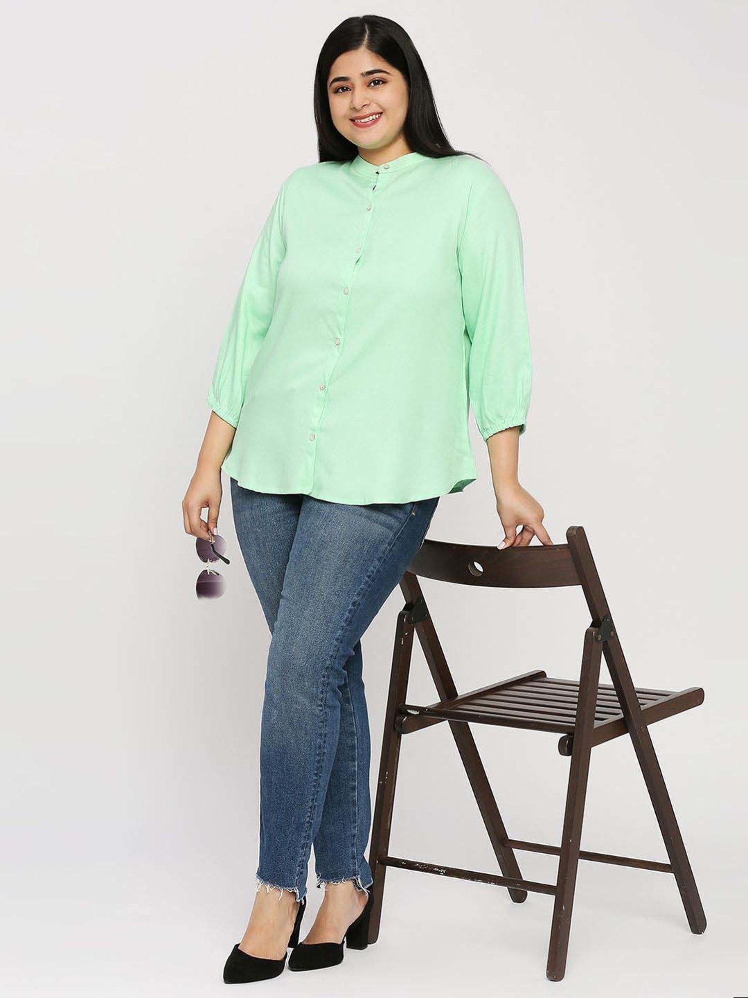 Style Quotient Green Regular Fit Shirt
