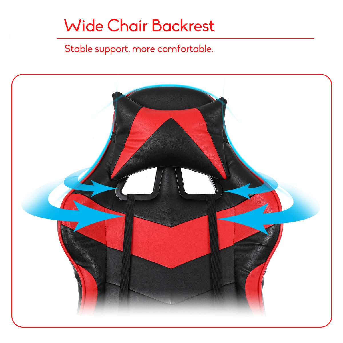 Executive Office Chair Racing Gaming Chair Leather Computer Recliner Swivel Lift