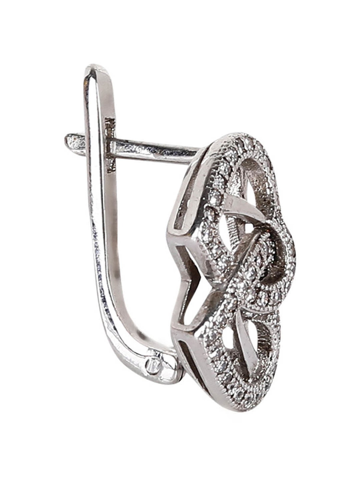 The Real Effect London 800 Silver Heart Earrings for Women