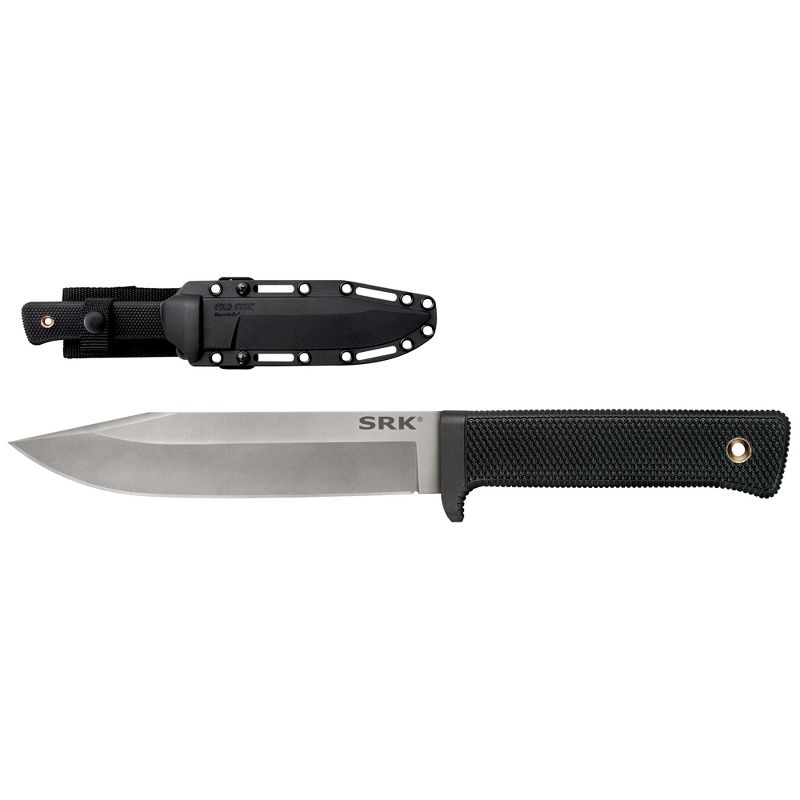 Cold Steel 3V SRK 6-Inch Long Steel Spear Point Tactical Fixed Blade Knife with Secure Sheath