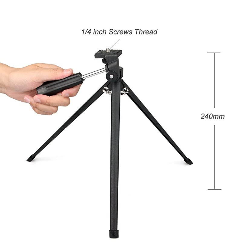 Tabletop Tripod Portable Compact Tripod Folded Tripod for Spotting Scopes DLSR Camera Monocular Binocular MediumSized Telescopes