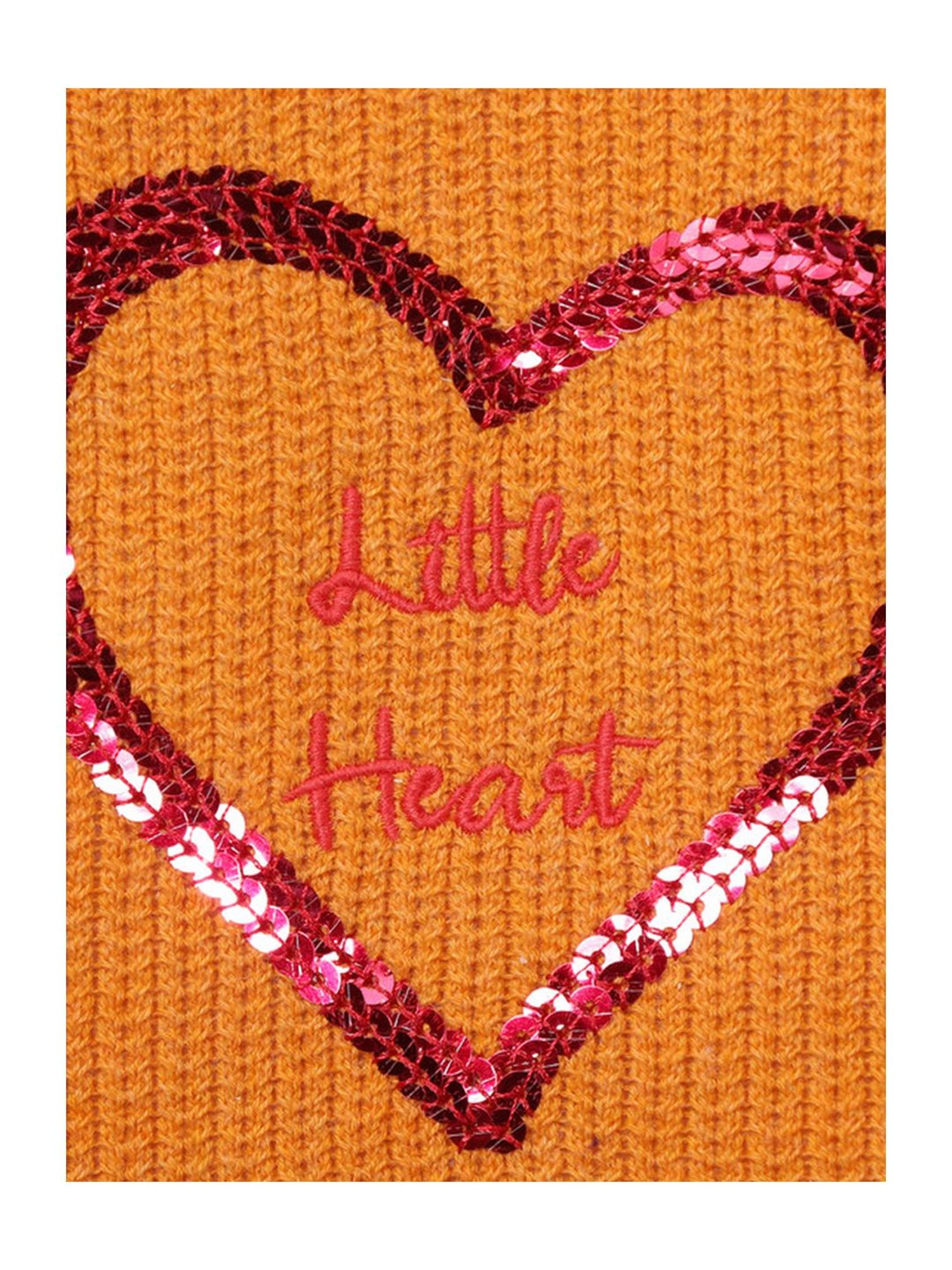 Pranava Kids Orange Cotton Embellished Sweater