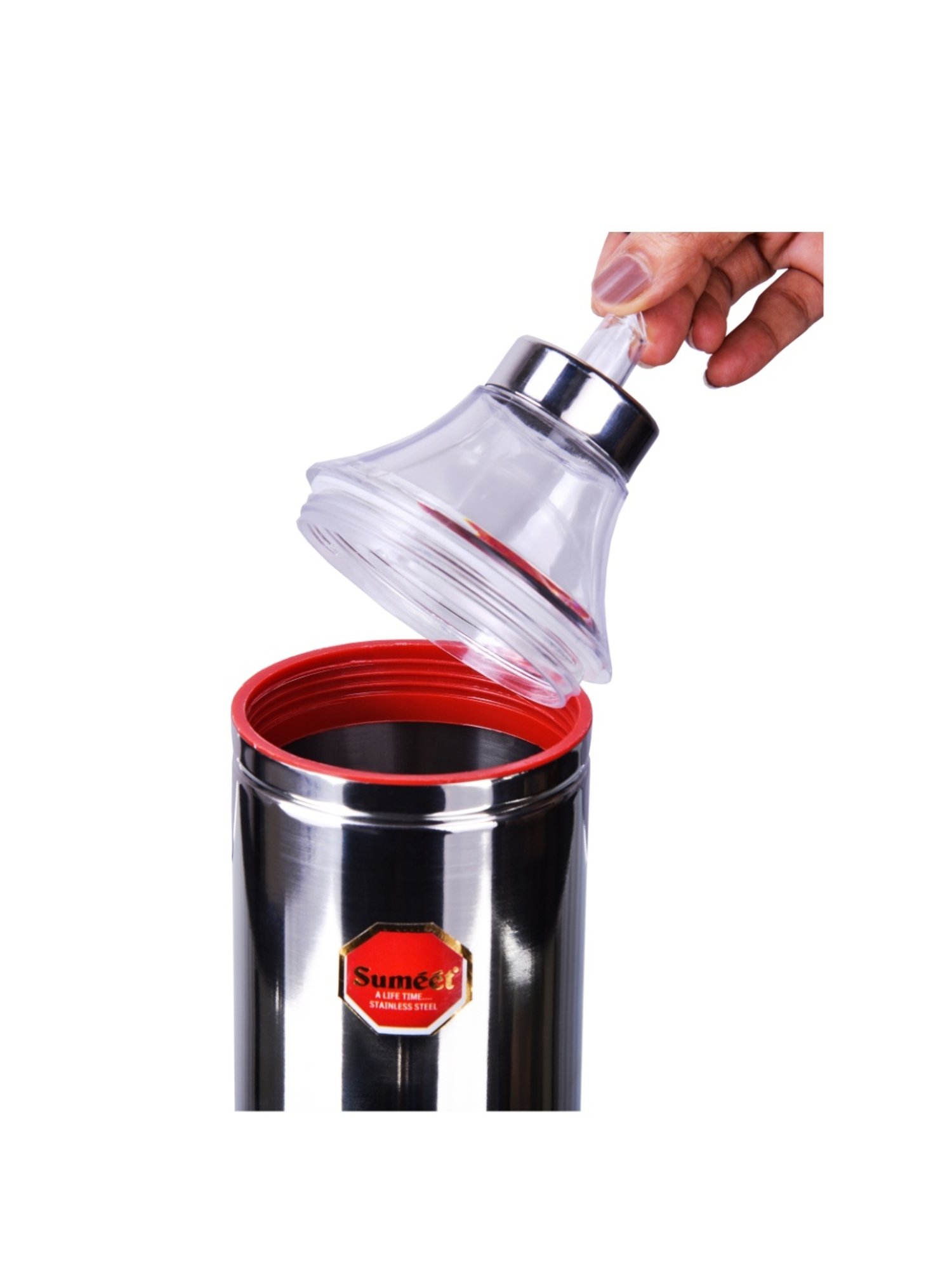 COLE & MASON White & Beige Ceramic Pourer - Set of 1