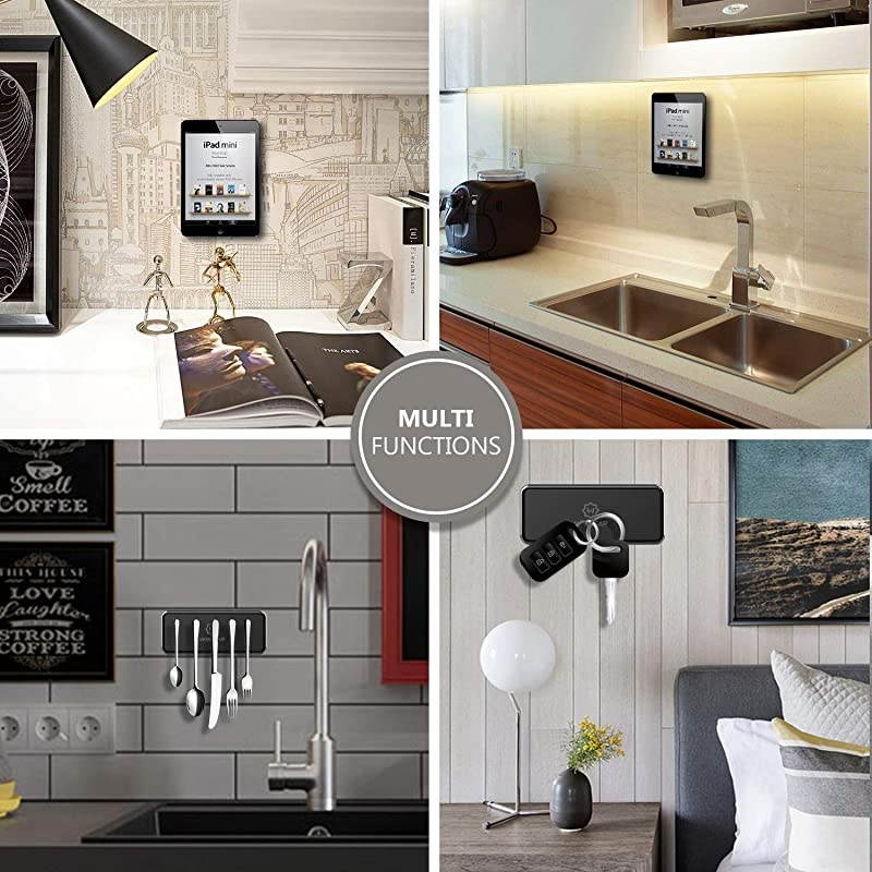 Magnetic Phone Car Mount  Universal Stick On Rectangle Flat Dashboard Magnetic Car Mount Holder, for Cell Phones and Mini Tablets -Extra Strong with 10 Magnets!