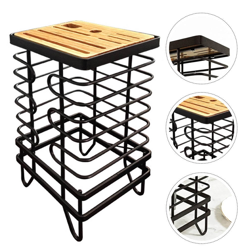 1Pc Iron Cutting Tool Rack Multifunctional Cutlery Organizer Kitchen Shelf