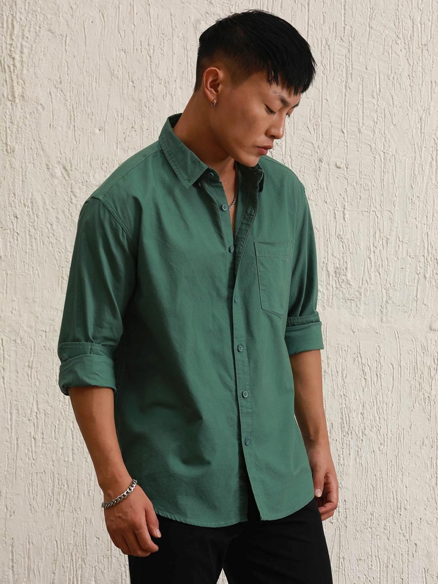 Hubberholme Green Boxy Fit Shirt