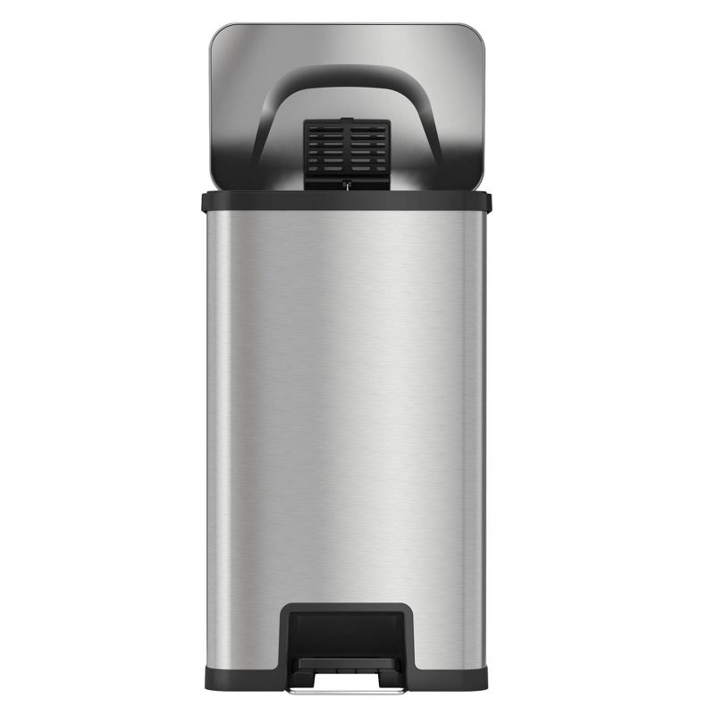 halo quality 18gal AirStep Feather Light Stainless Steel Step Trash Can