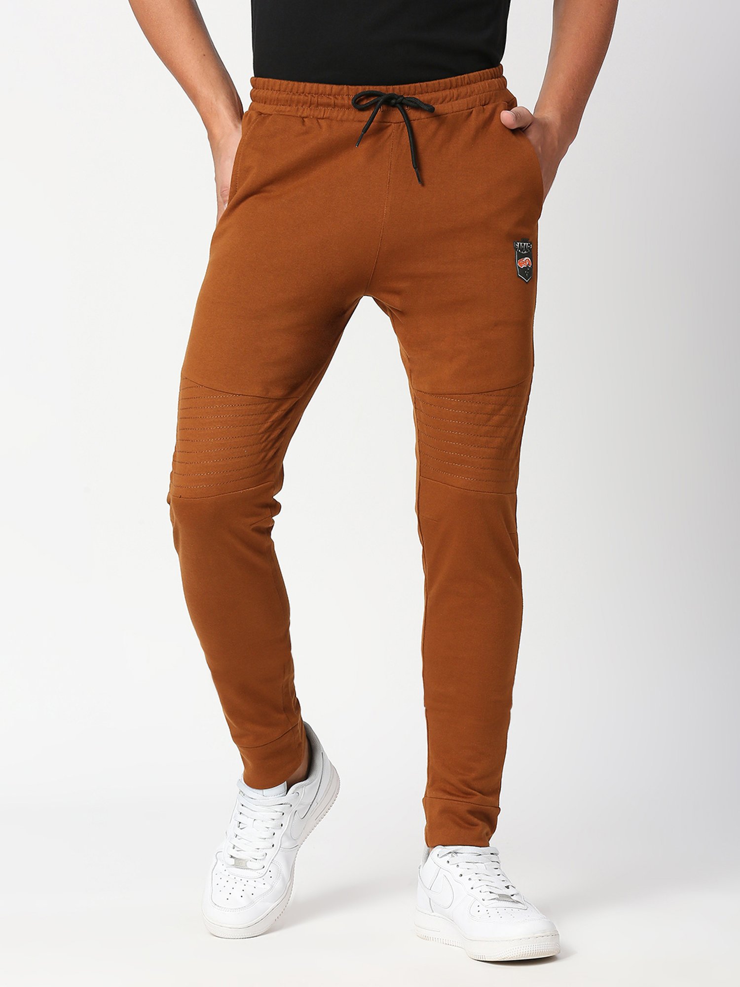 Fitz Brown Slim Fit Sports Joggers