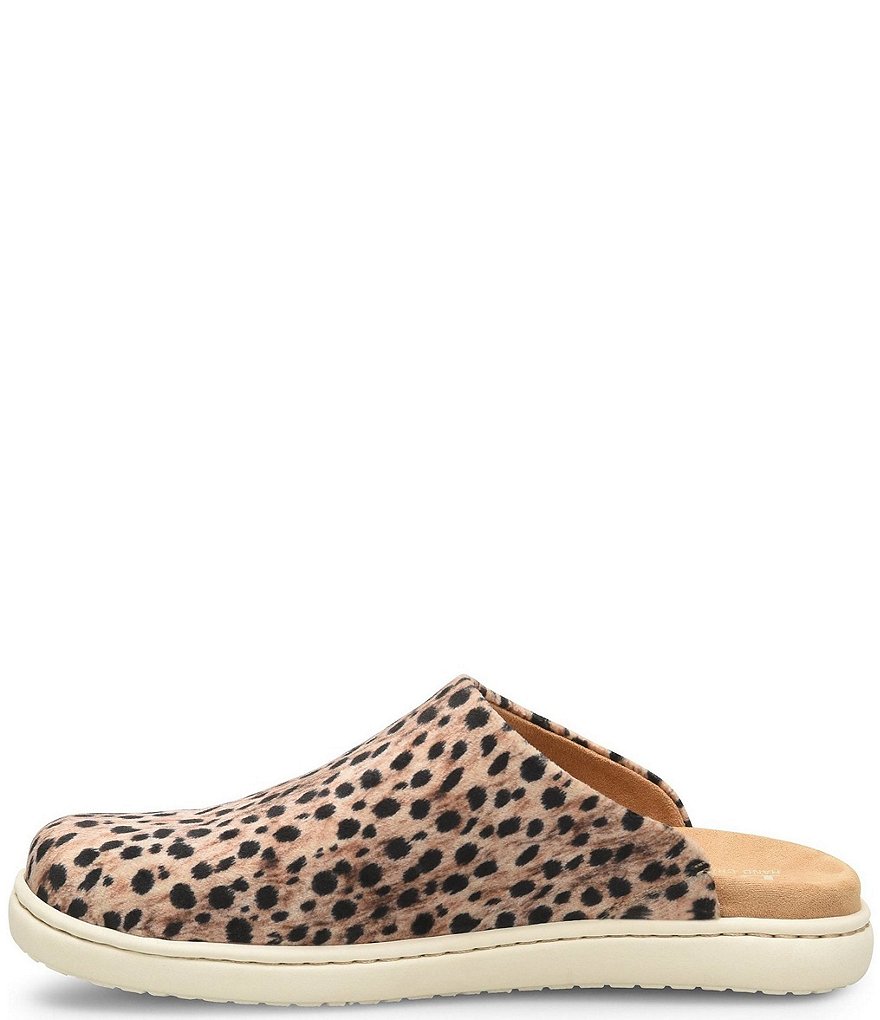 Born Zen Cheetah Print Fabric Mule Slides