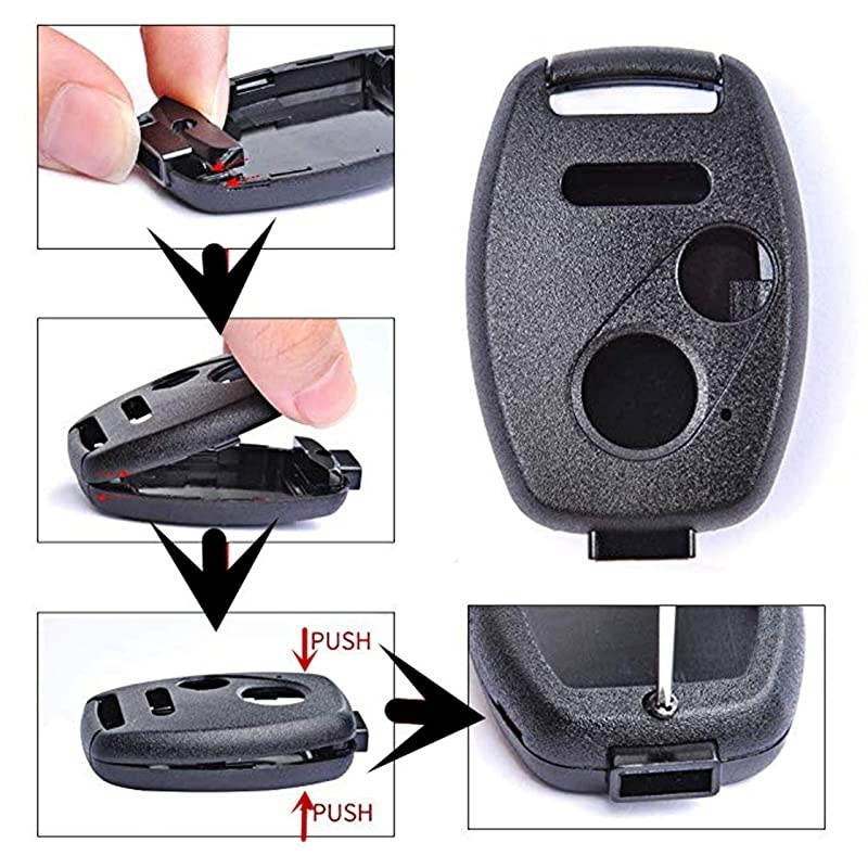 New Keyless Entry Remote 3 Buttons Honda Key Fob Housing Replacement for Honda 20102011 Accord Crosstour 20062011 Civic 20072013 CRV 20112015 CRZ 20092013 Fit 20112014 Odyssey