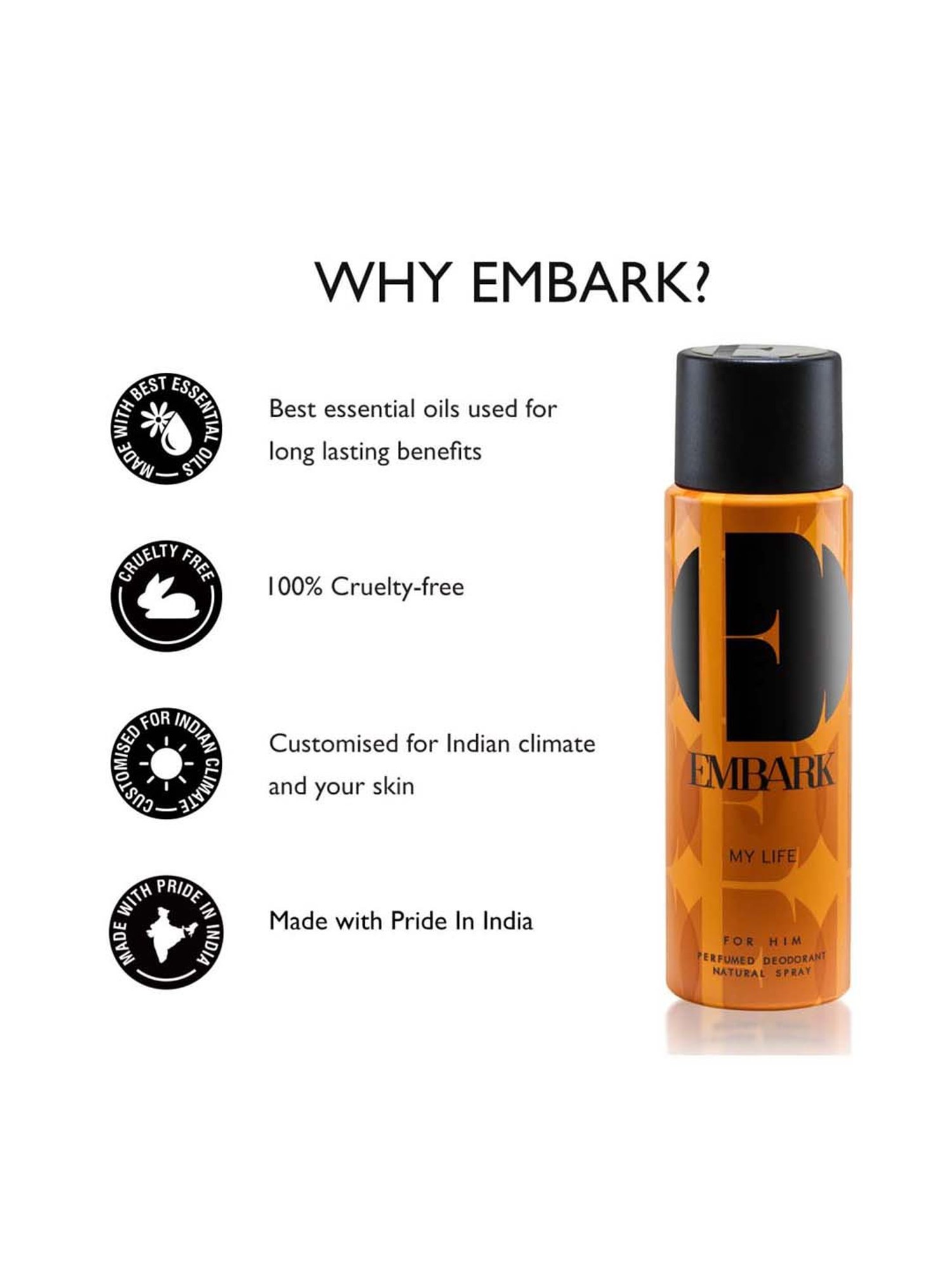 Embark My Life for Him Deodorant - 150 ml