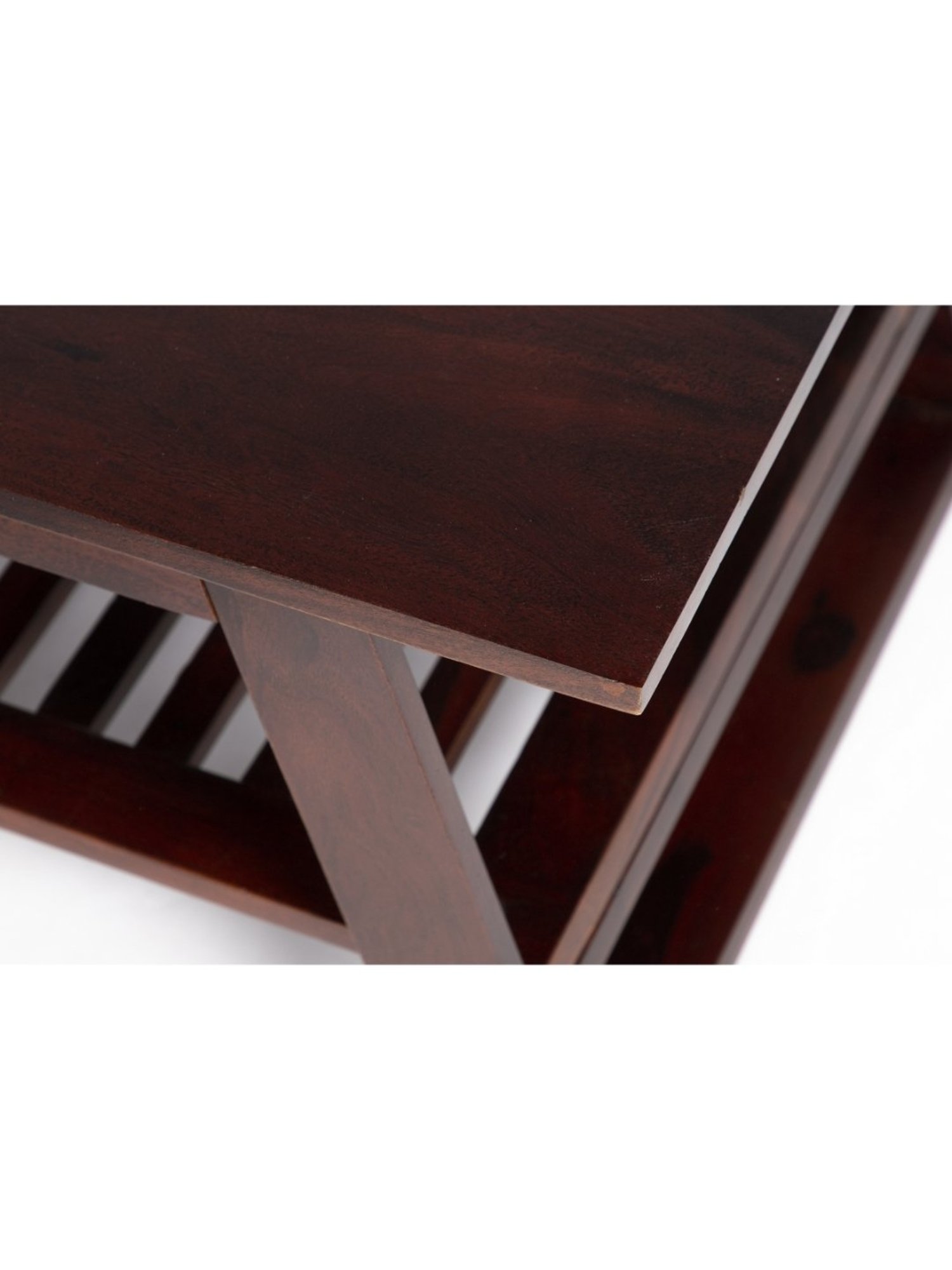 Ikiriya Alison Dark Brown Wood Coffee Table Dark Walnut Finish