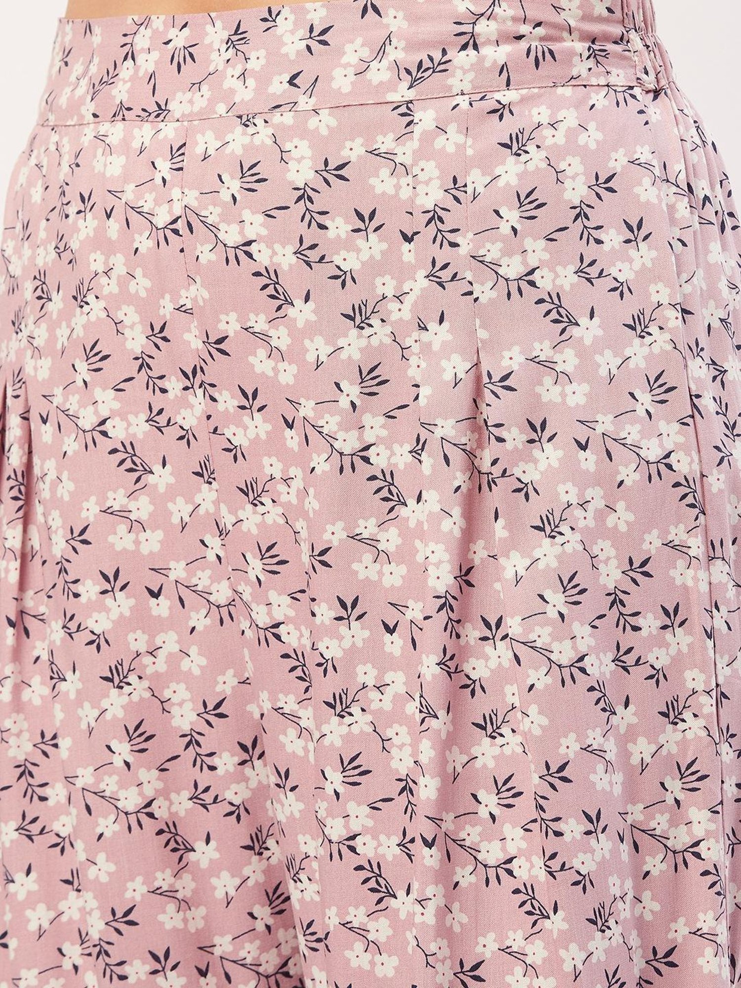 Anvi Be Yourself Pink Floral Print Trousers