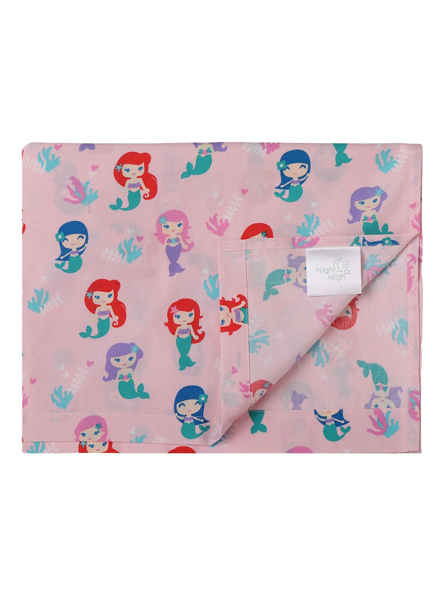 Nigh Nigh Mermaid Baby Pink Cotton 300 TC Kids Bed Linen Set