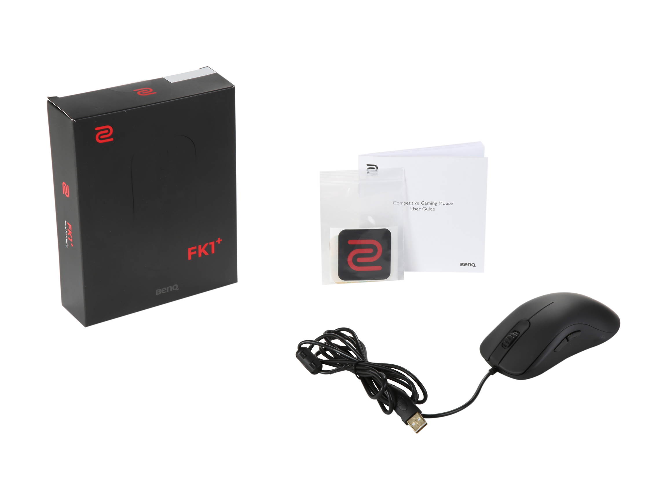 BenQ ZOWIE FK2 Gaming Mouse, Medium Ambidextrous Low Profile Design, Driverless, DPI / Hz / Lift-off Adjustable, Side Buttons, 6 Feet cable