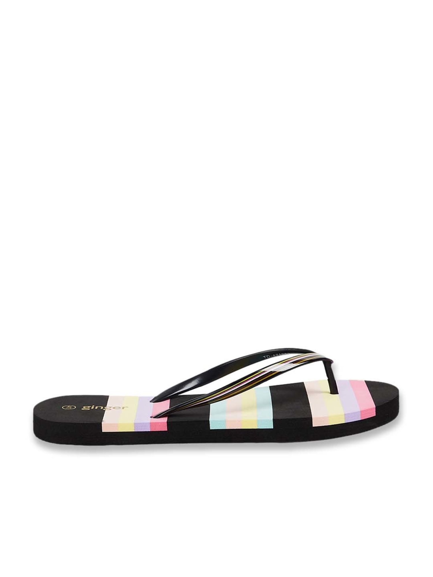 Ginger by Lifestyle Women's Black Flip Flops