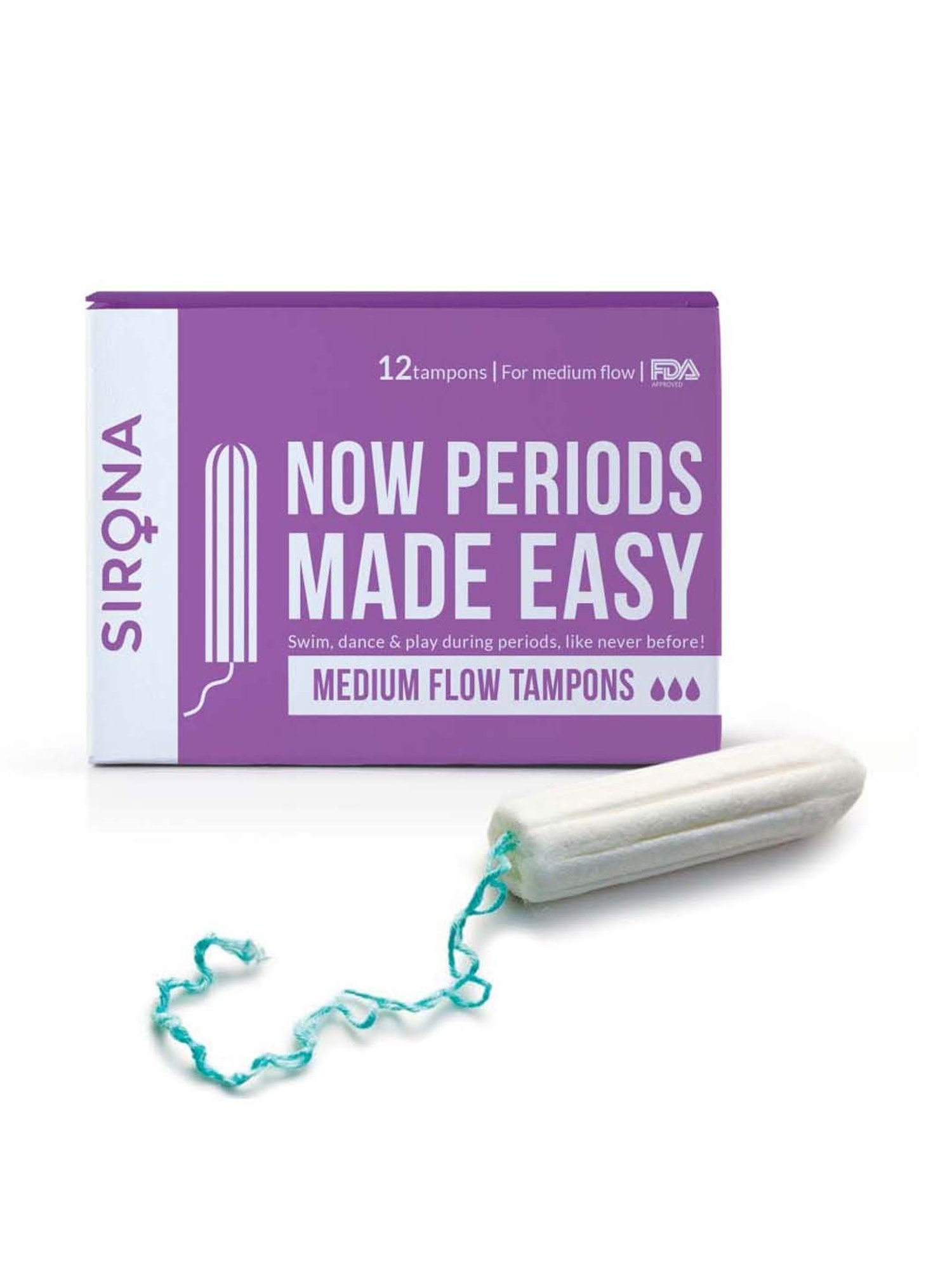 Sirona Digital Tampon - Medium Flow - 12 Pcs