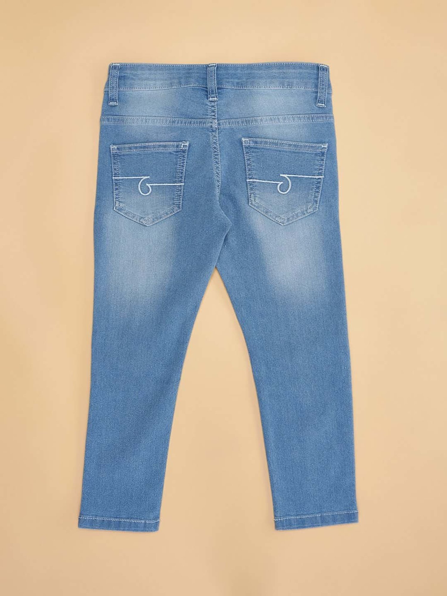 Palm Tree Boys Grey Washed Jeans