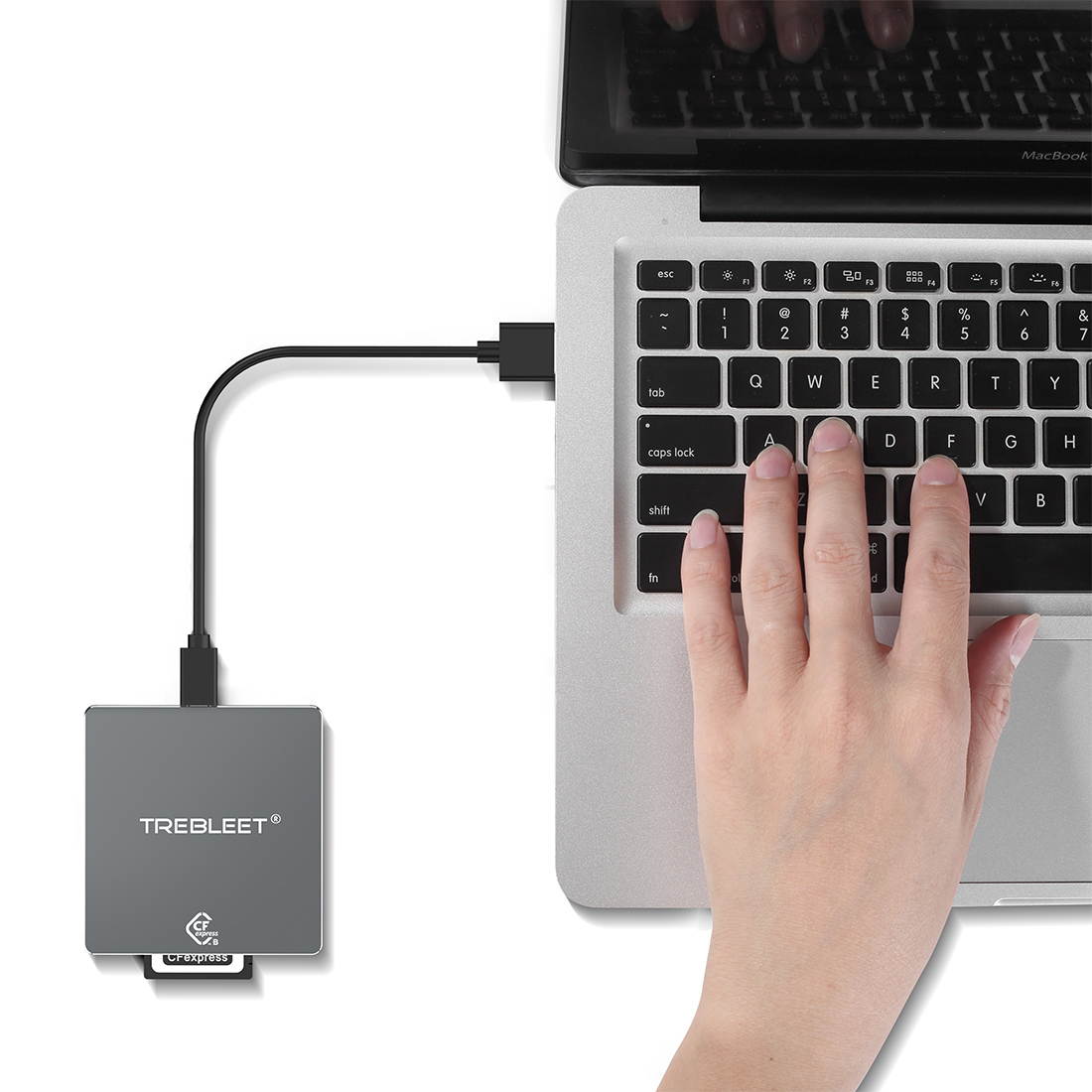 CFexpress Type B Card Reader, USB 3.1 Gen 2 10Gbps, Mini Portable Aluminum External Case, Support Android/Windows/Mac OS