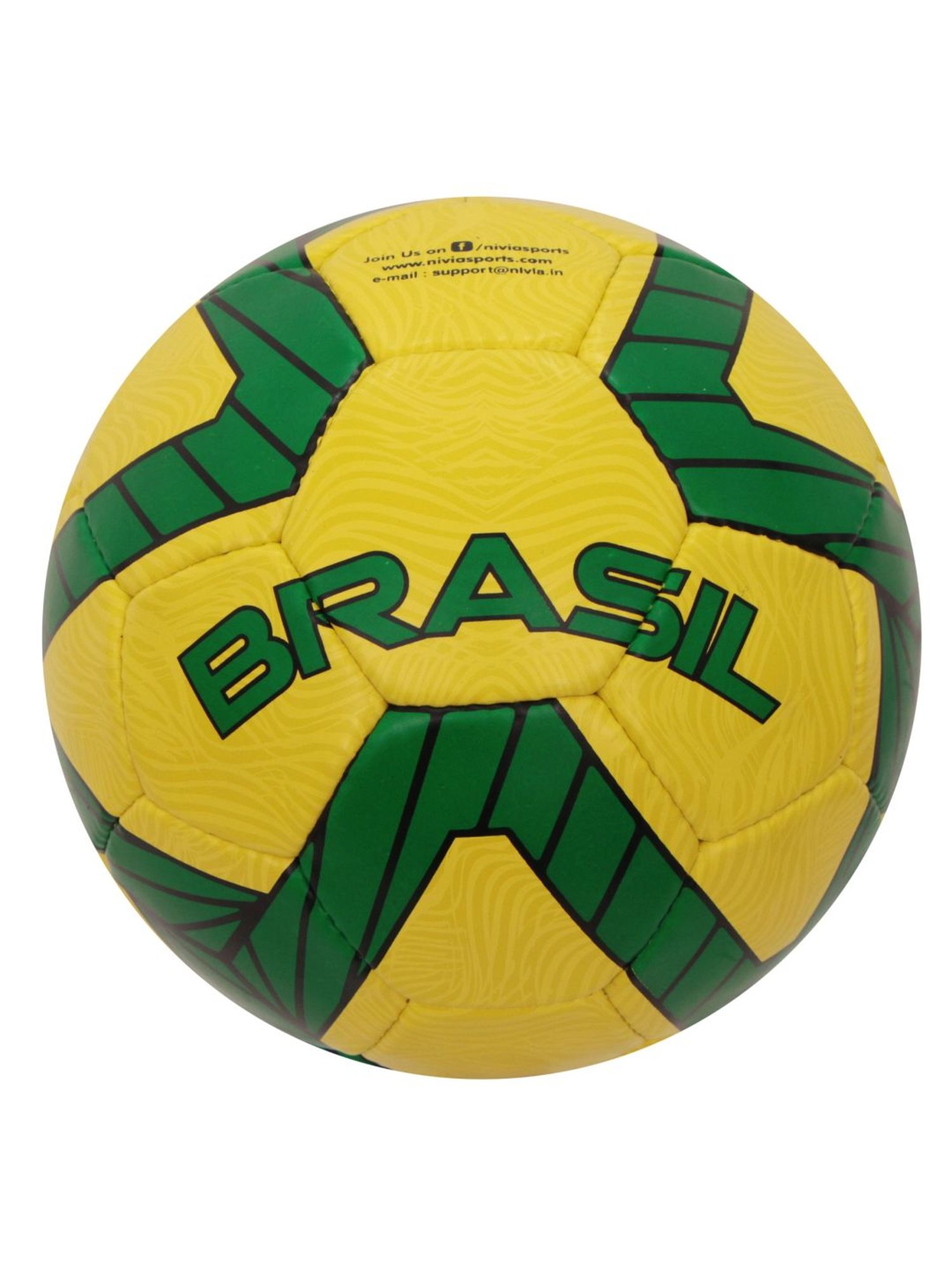 Nivia Kross World Brazil Yellow & Green Football (Size-5)