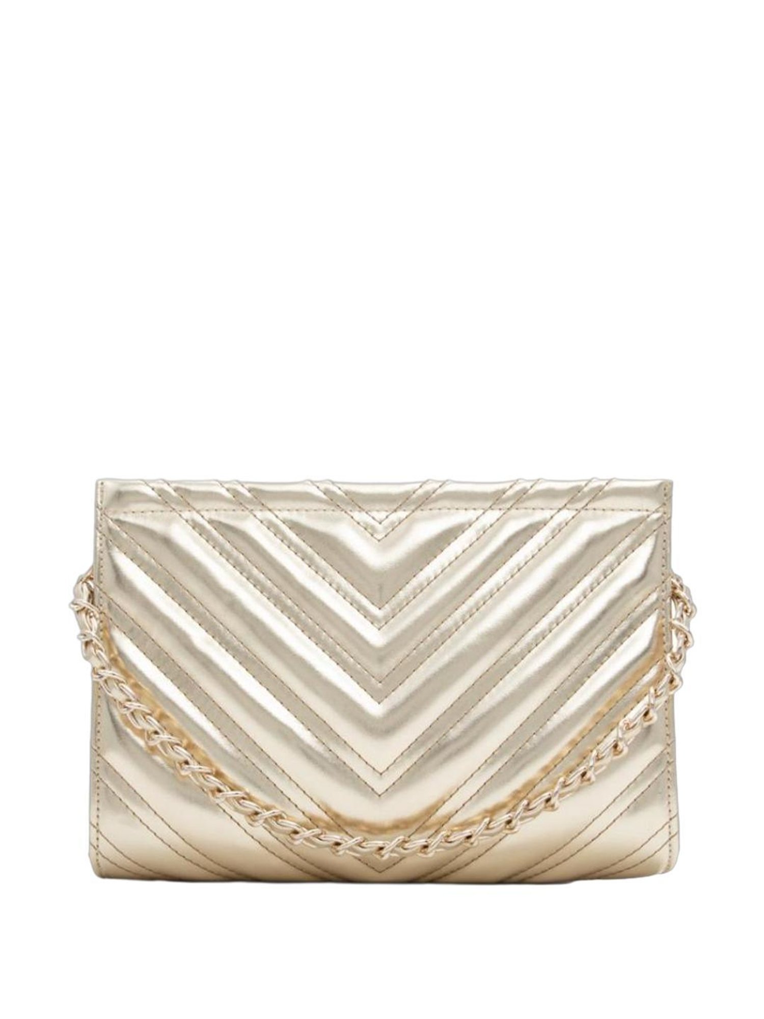 Call It Spring Golden Quilted Handbag