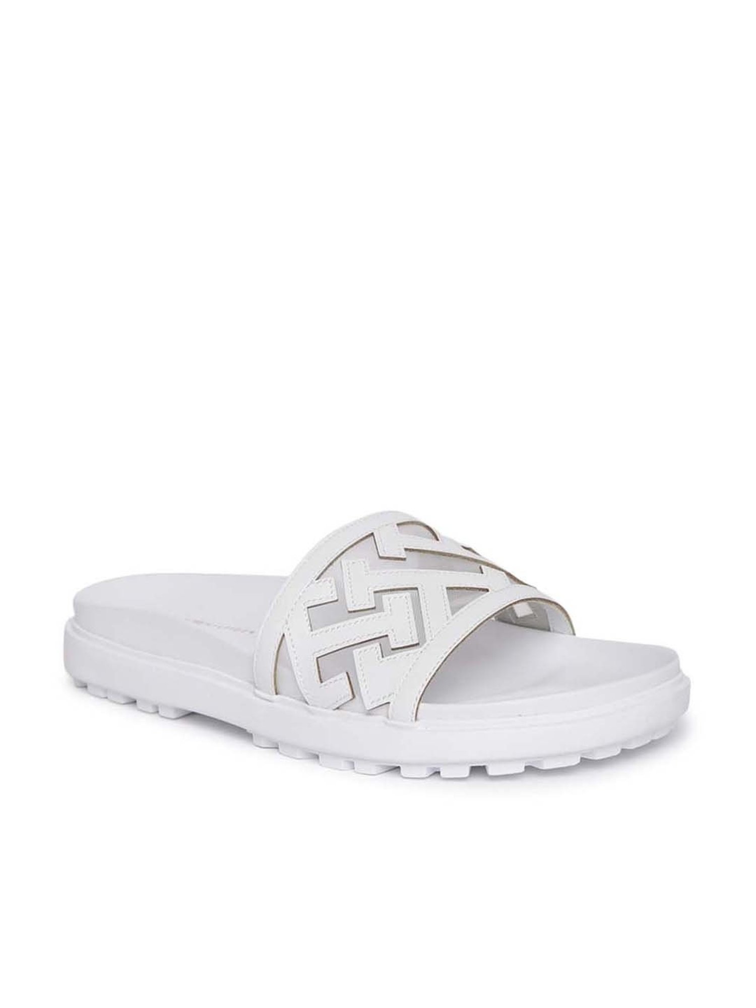 Tommy Hilfiger Women's White Slides