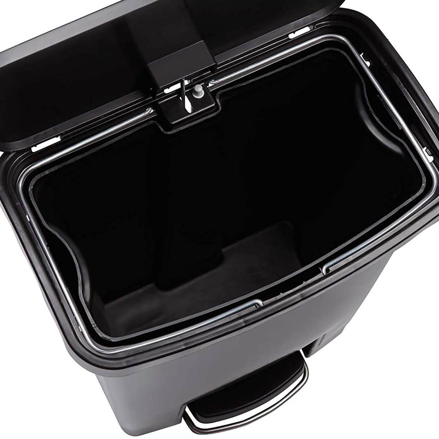 RUBBERMAID 1902002 24 gal. Stainless Steel Rectangular Trash Can, Flat Step-On