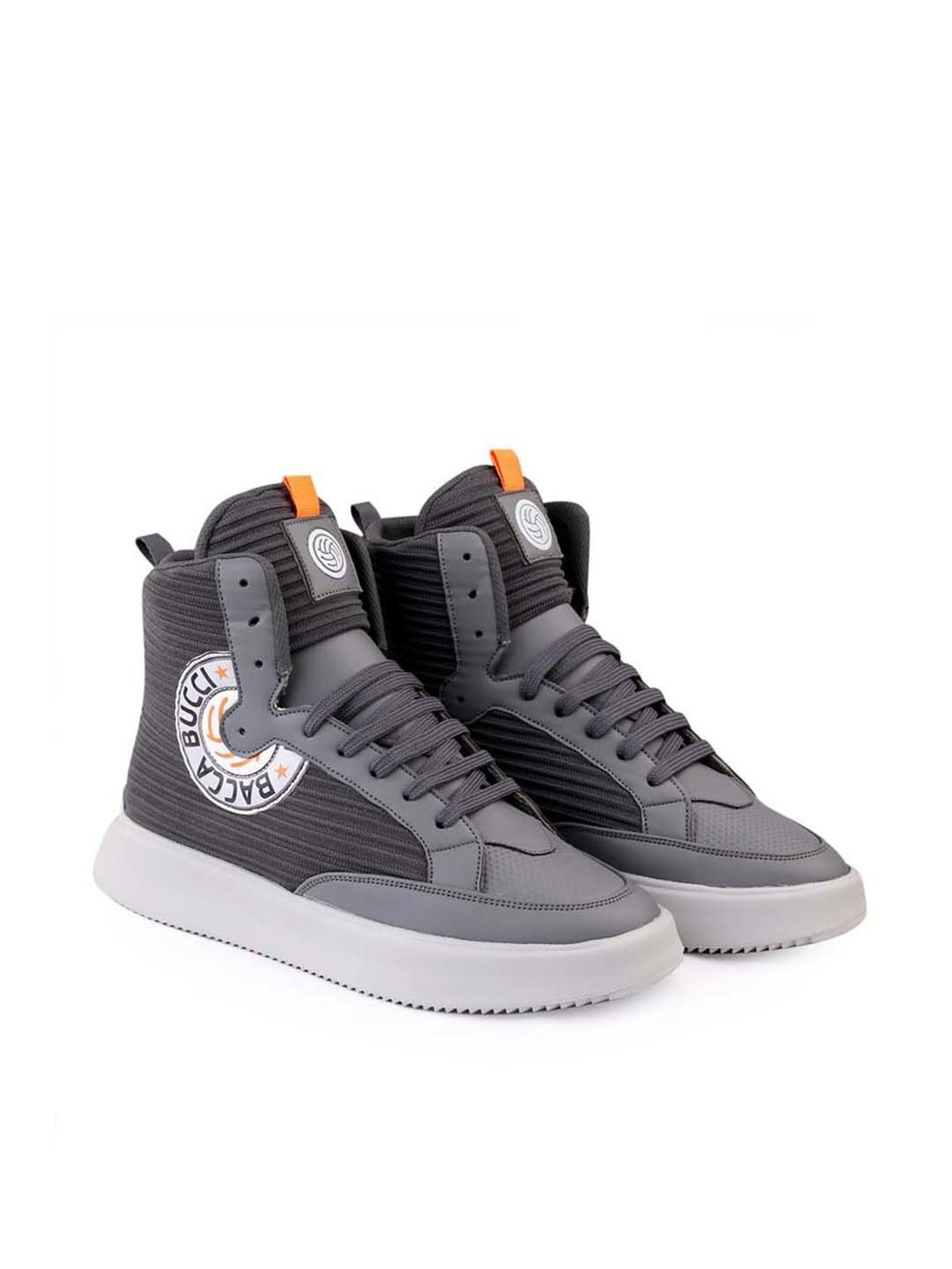 Bacca Bucci Men's STREETHULK Grey Ankle High Sneakers
