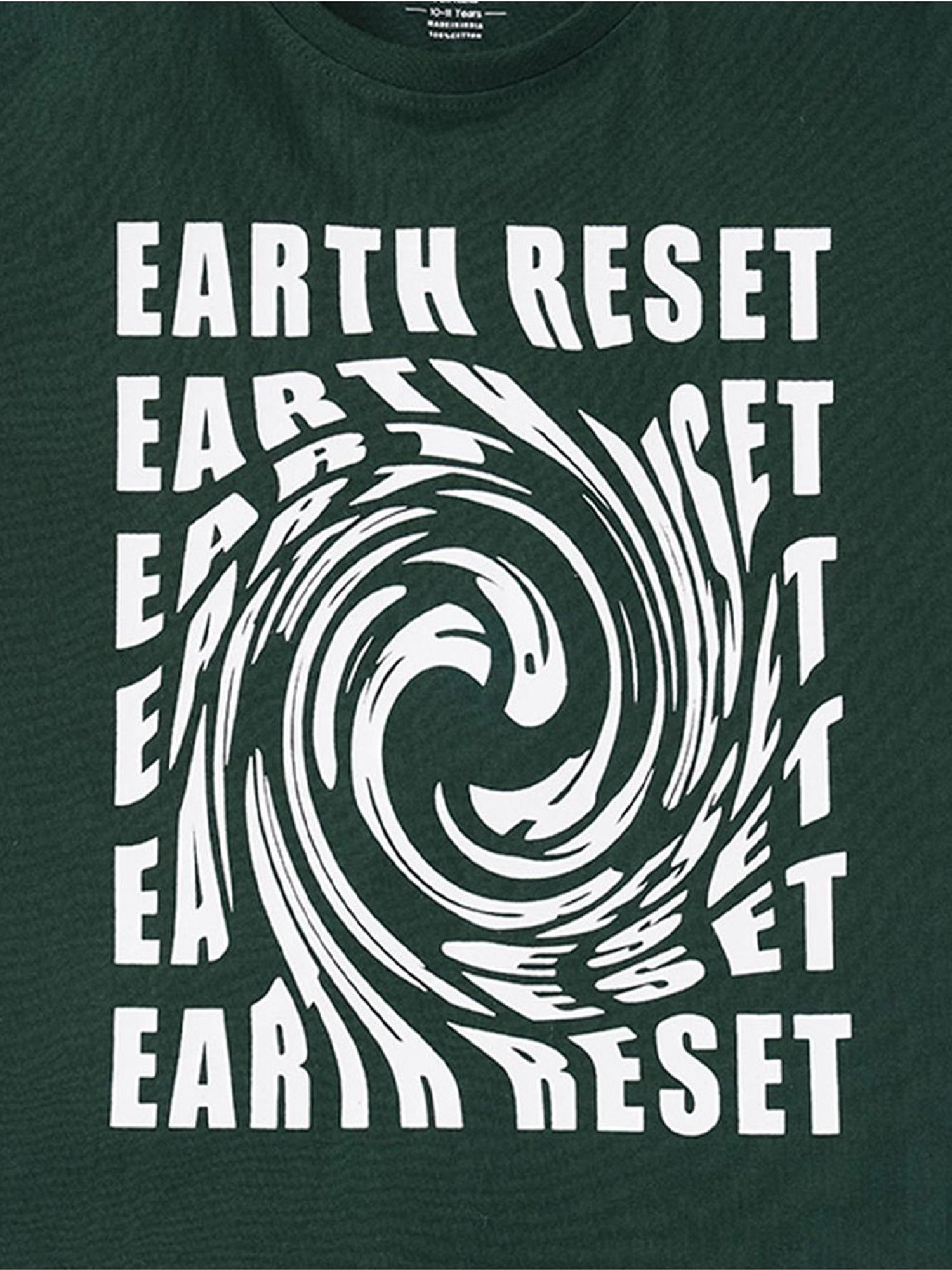 Edheads Boys Green Cotton Printed T-Shirt