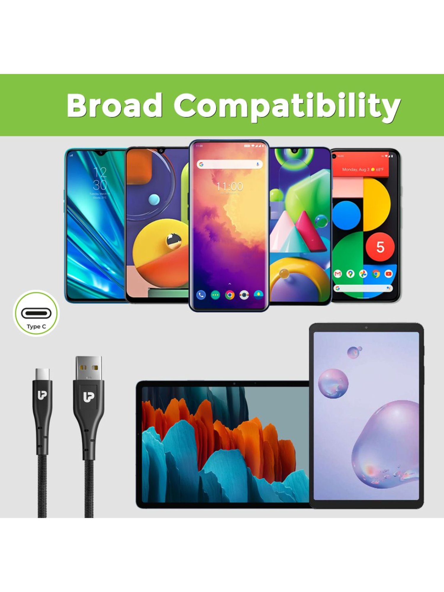 Moerdon MUC-C4C100W 100 Watt Fast Charging Data transfer Cable (Black)