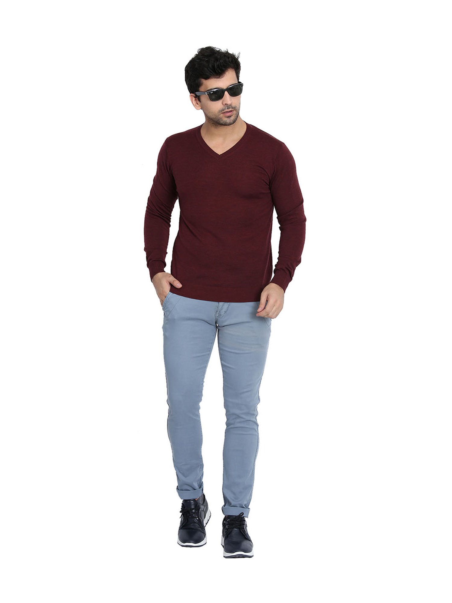 Lindbergh Bordeaux Slim Fit Sweater
