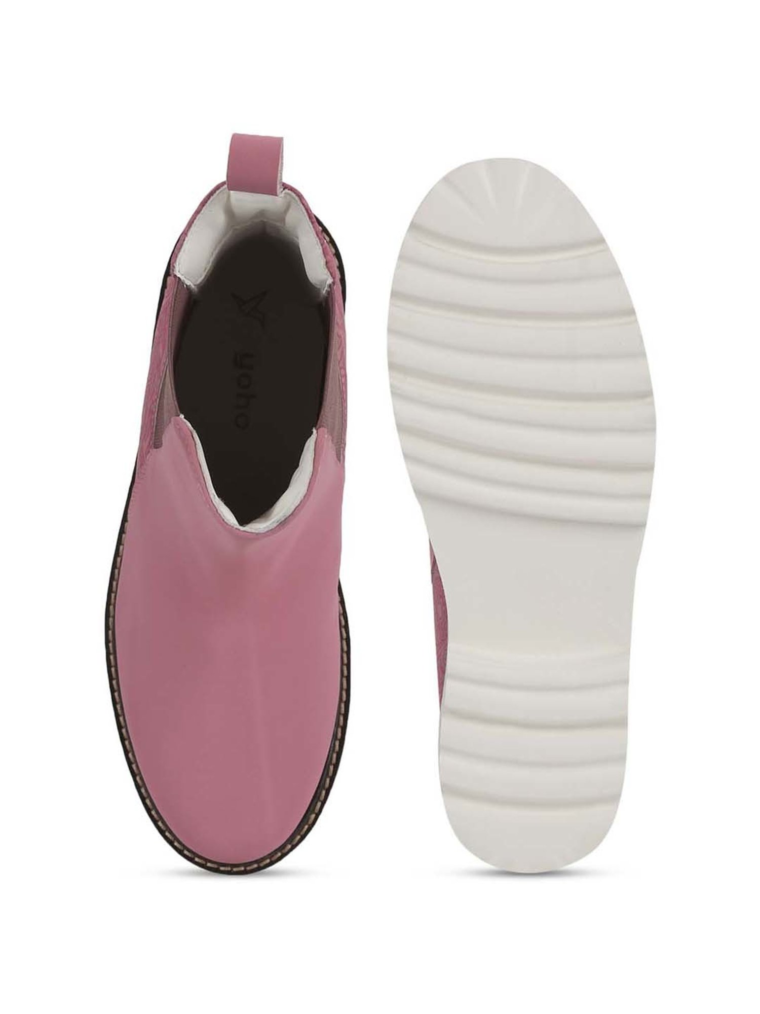 Yoho Women's Pink Chelsea Boots